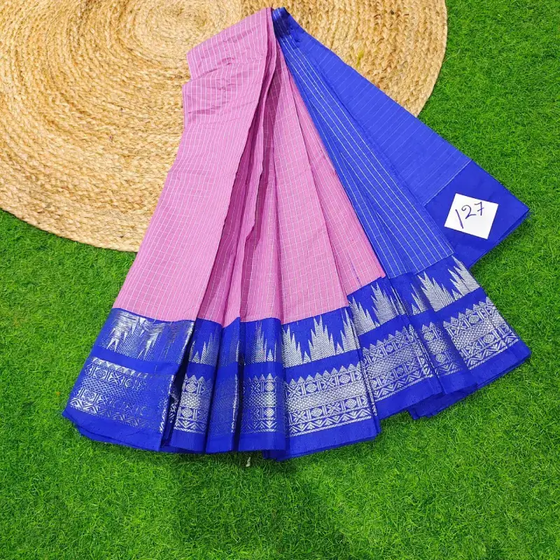 Premium Seiko Gadwal Cotton Sarees - ROYAL127