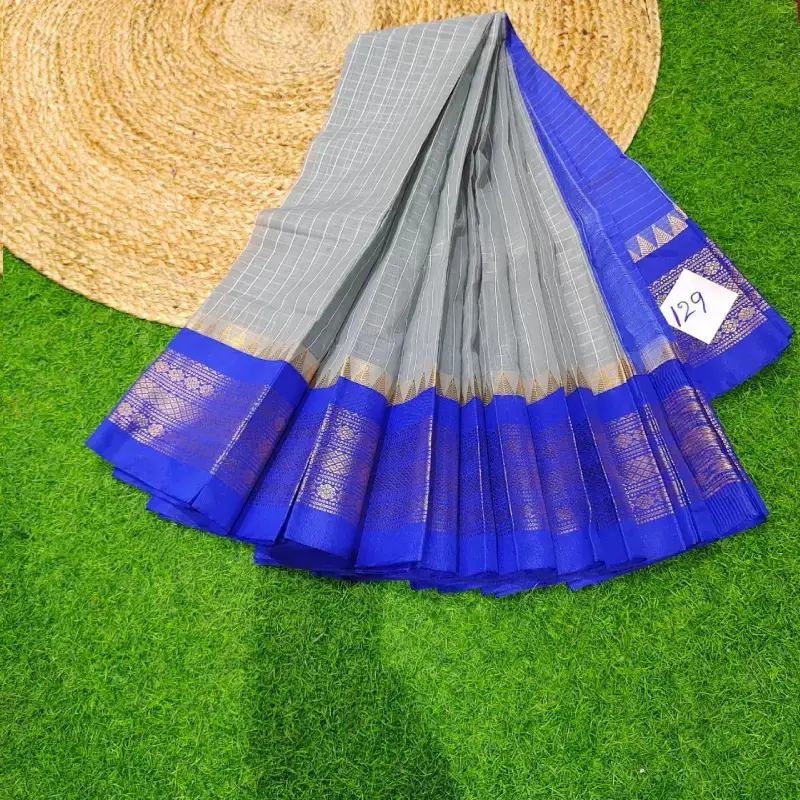 Premium Seiko Gadwal Cotton Sarees - ROYAL129