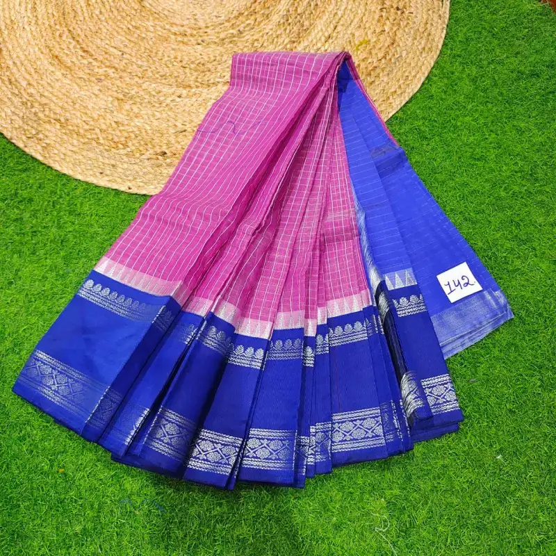 Premium Seiko Gadwal Cotton Sarees - ROYAL142