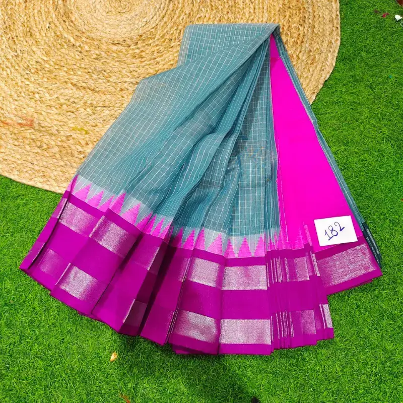 Premium Seiko Gadwal Cotton Sarees - ROYAL182