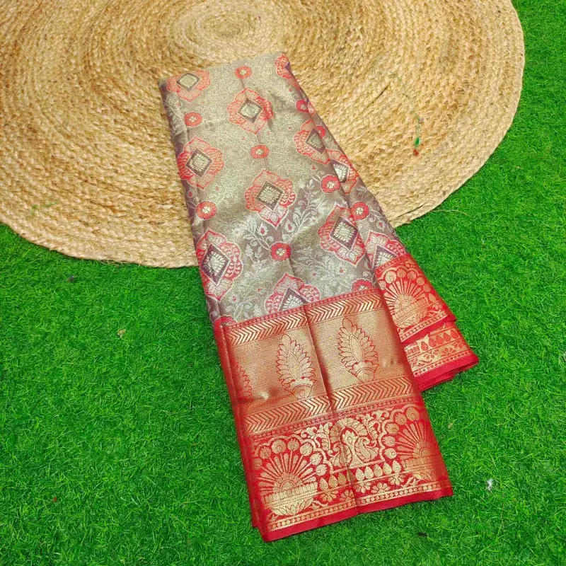 Semi Tissue Pattu Sarees  - SSBUD2