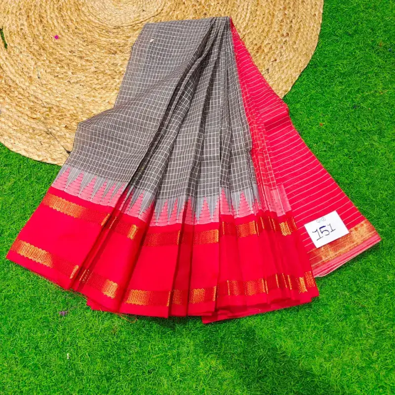 Premium Seiko Gadwal Cotton Sarees - ROYAL0151
