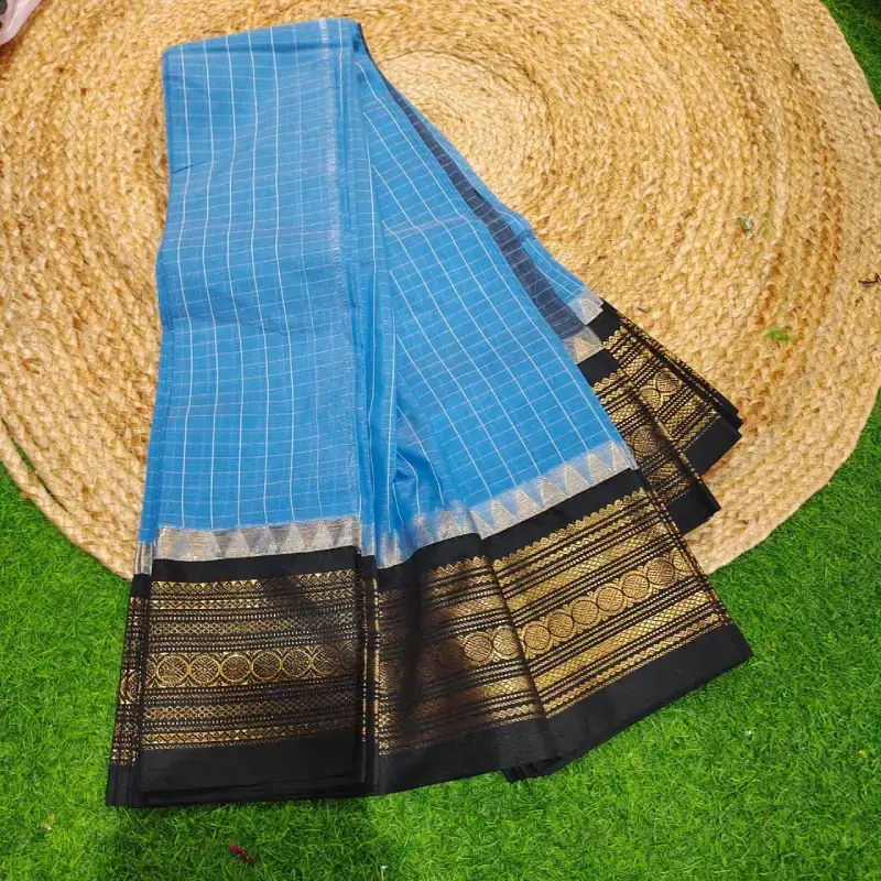 Premium Seiko Gadwal Cotton Sarees - ROYAL120