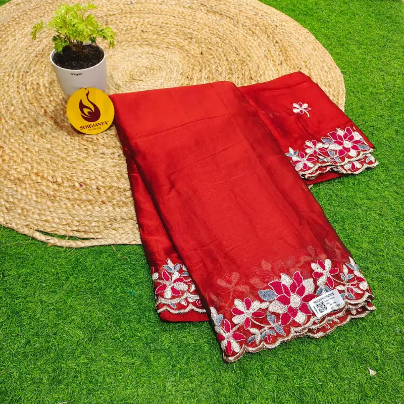 Emboridery Work Rangoli Sarees - SSGLD1