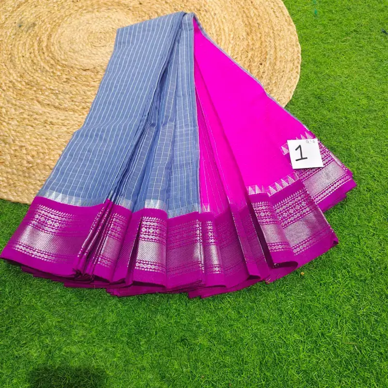 Premium Seiko Gadwal Cotton Sarees - ROYAL1