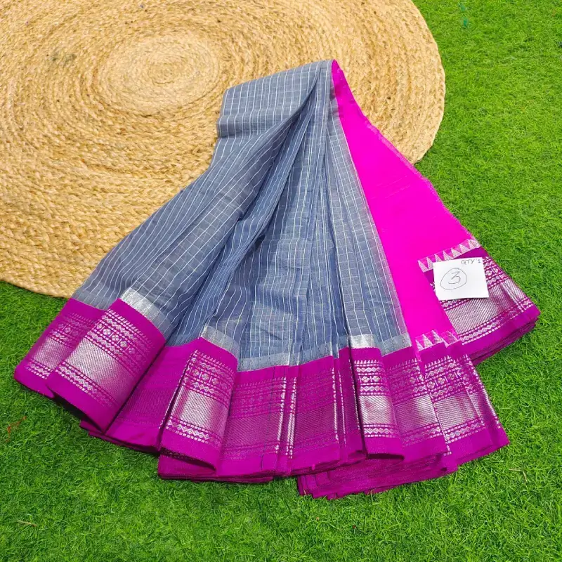 Premium Seiko Gadwal Cotton Sarees - ROYAL3