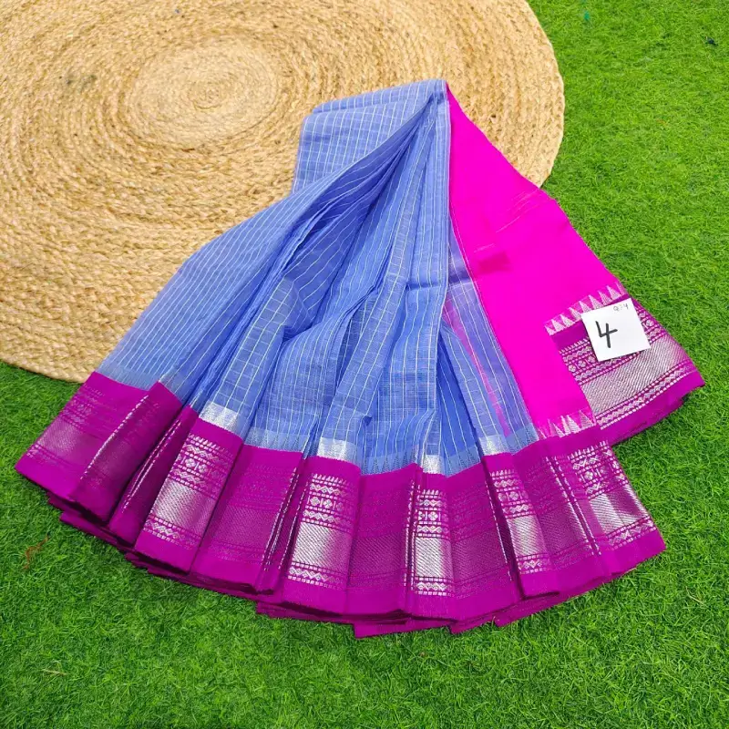 Premium Seiko Gadwal Cotton Sarees - ROYAL4