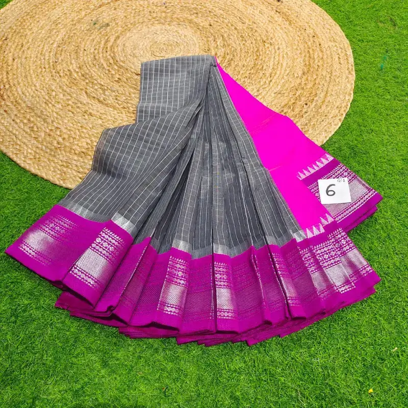Premium Seiko Gadwal Cotton Sarees - ROYAL6