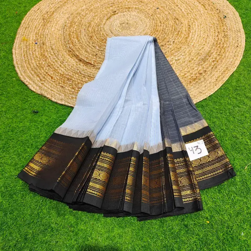 Premium Seiko Gadwal Cotton Sarees -ROYAL43