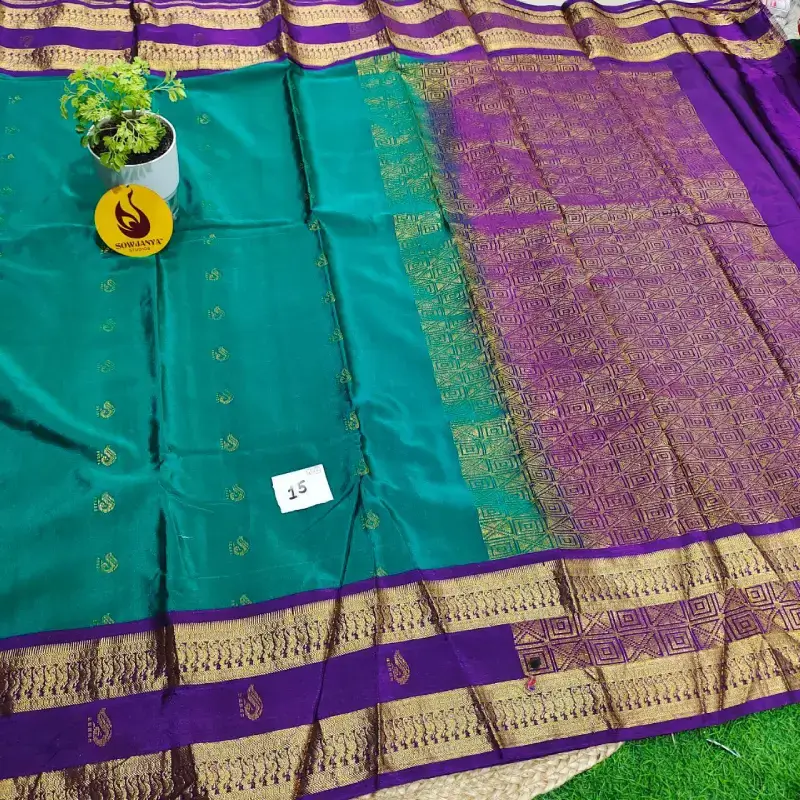 VINTAGE Seiko Gadwal Sarees - WAVE15