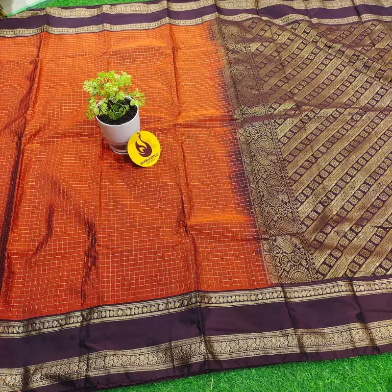 VINTAGE Seiko Gadwal Sarees -FIRE11