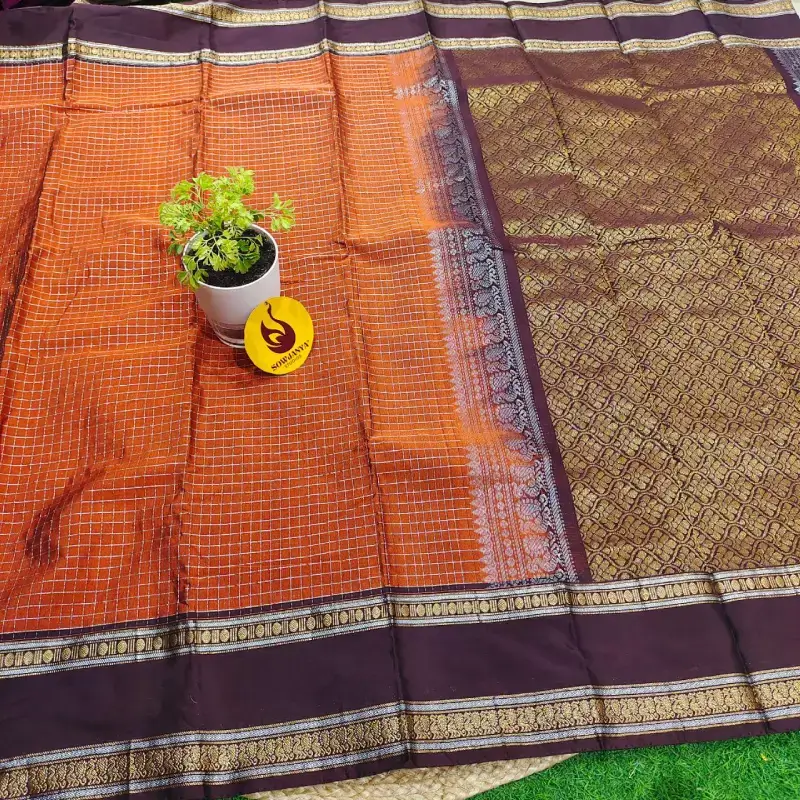 VINTAGE Seiko Gadwal Sarees - FIRE12