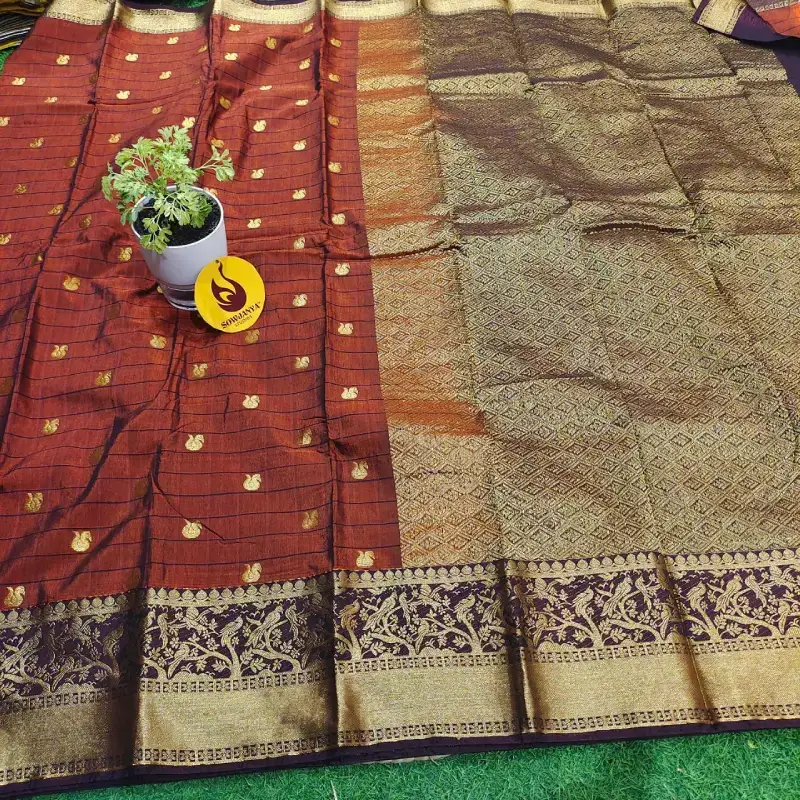 VINTAGE Seiko Gadwal Sarees - FIRE13