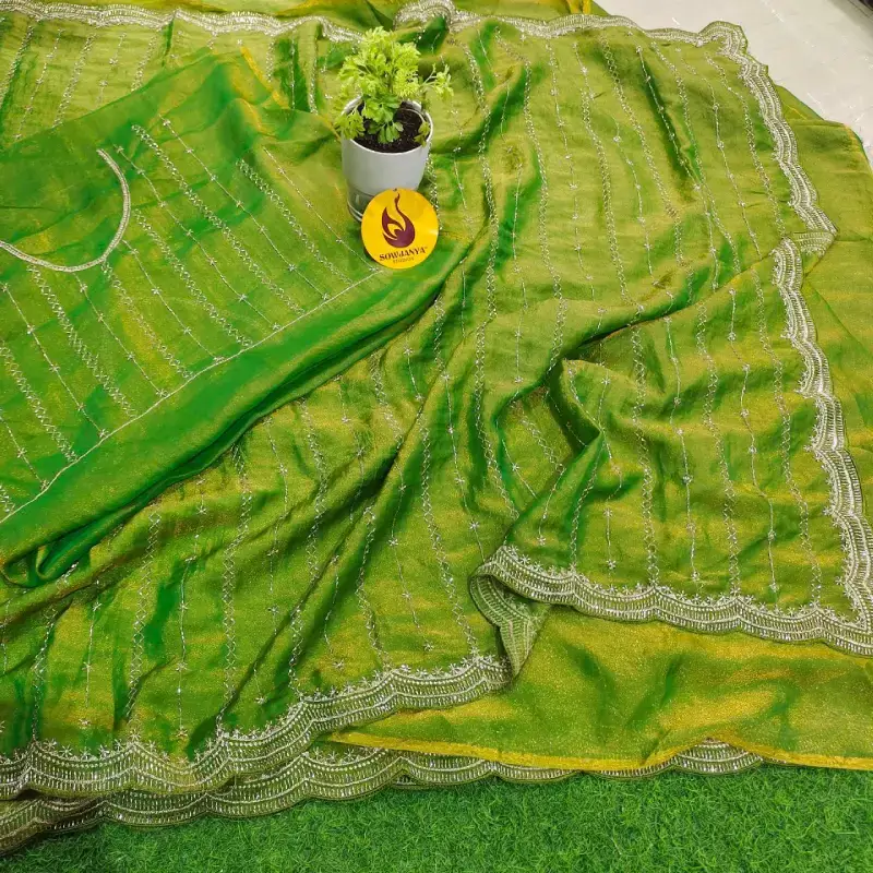 PREMIUM Space Silk Bead Work Sarees - BEADS2