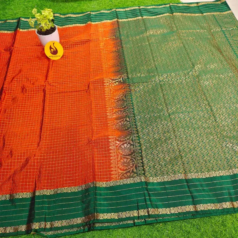 VINTAGE Seiko Gadwal Sarees - FIRE21