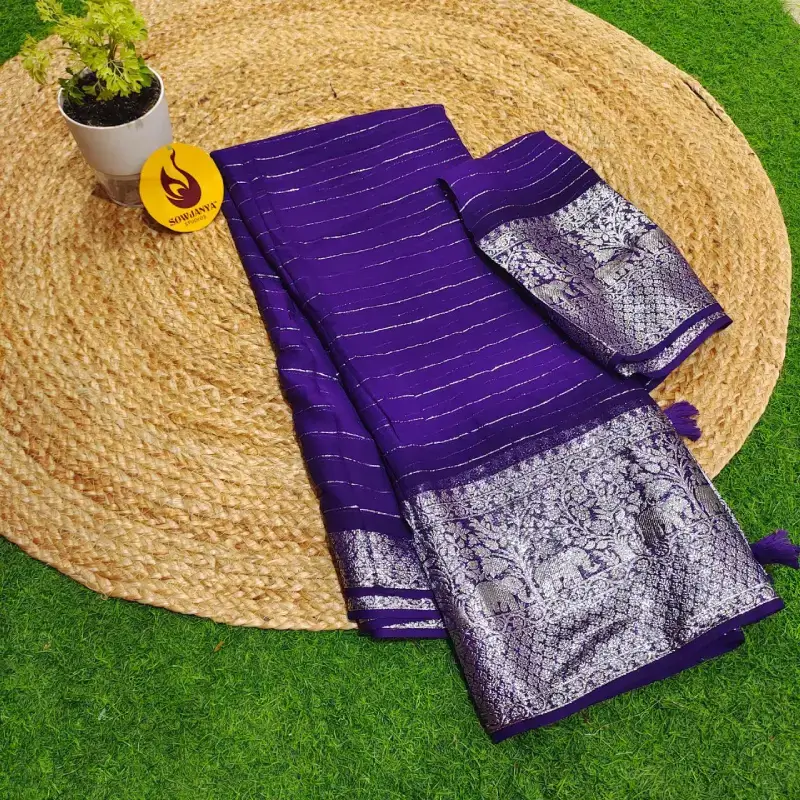 Pure Viscose Georgette Sarees-SSVIC6