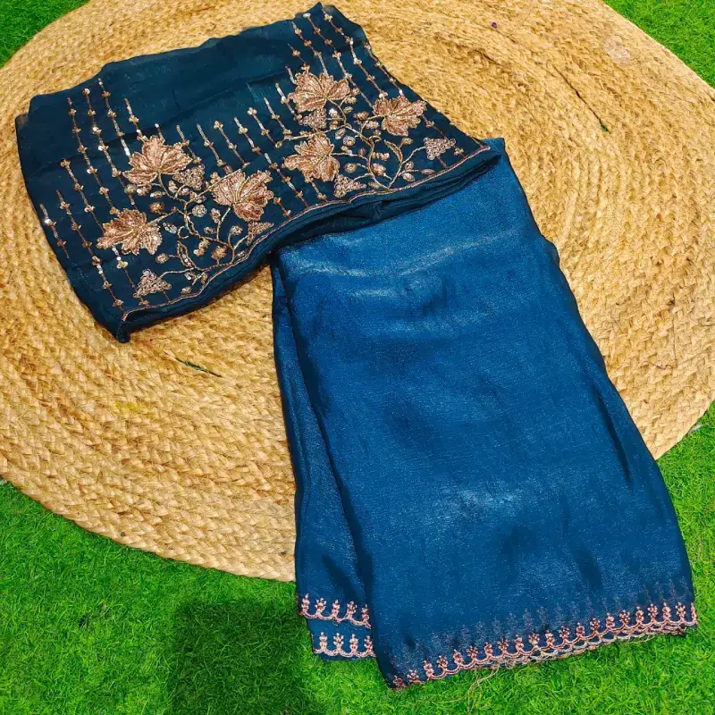 Space Silk Work Blouse Sarees - SSBDS1