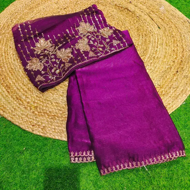 Space Silk Work Blouse Sarees - SSBDS2