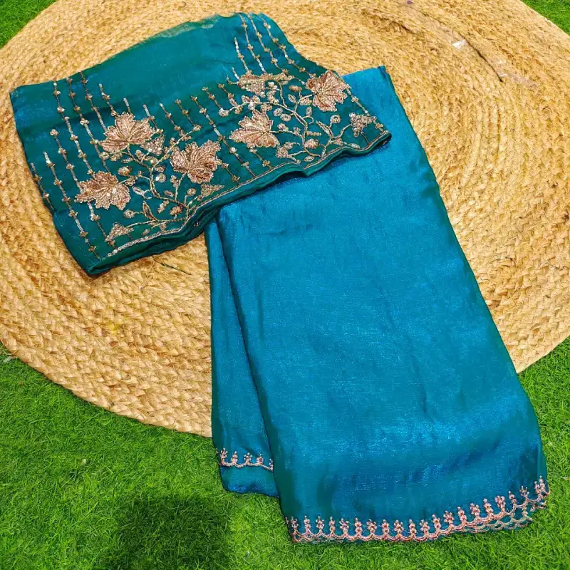 Space Silk Work Blouse Sarees - SSBDS3