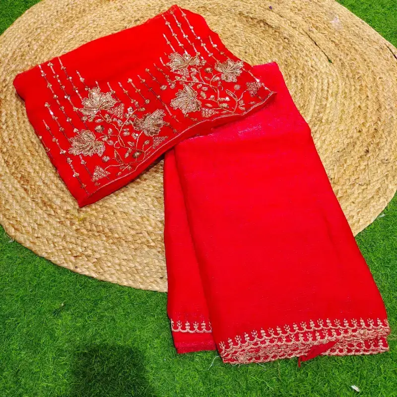 Space Silk Work Blouse Sarees - SSBDS4