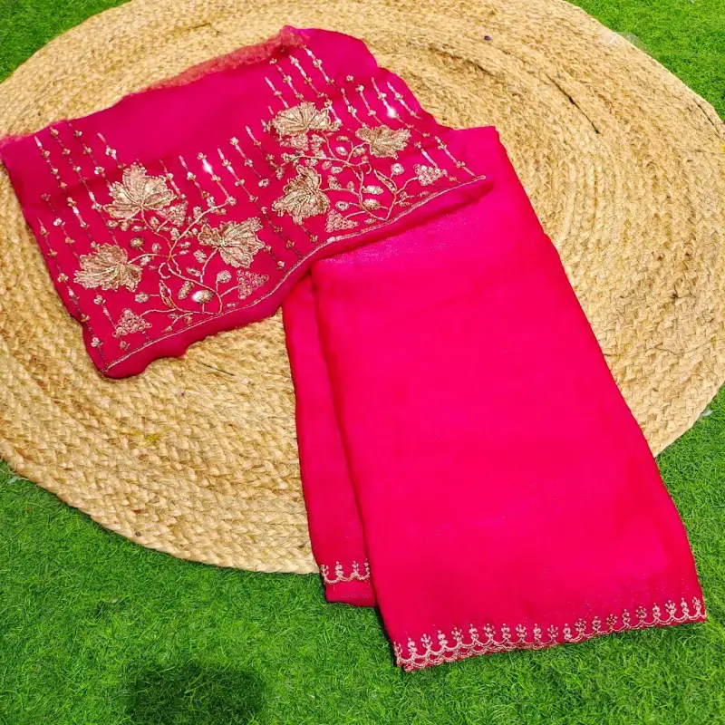 Space Silk Work Blouse Sarees - SSBDS5