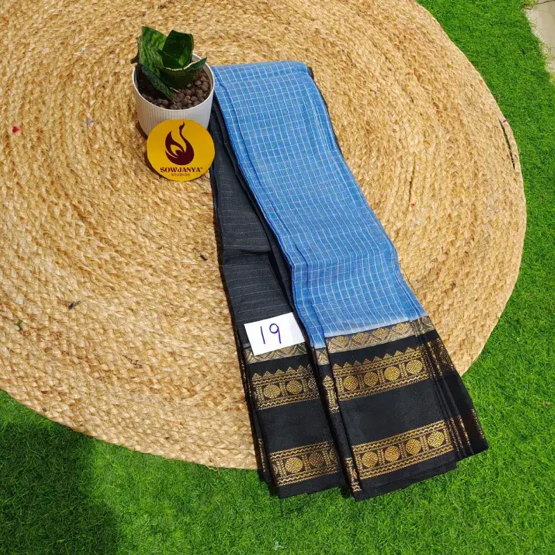 Premium Seiko Gadwal Cotton Sarees -ROYAL019