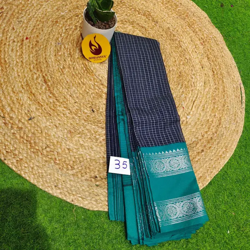 Premium Seiko Gadwal Cotton Sarees - ROYAL035