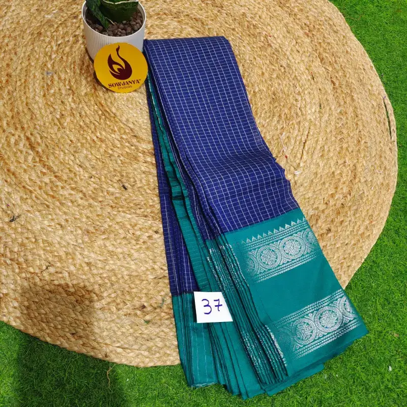 Premium Seiko Gadwal Cotton Sarees - ROYAL037