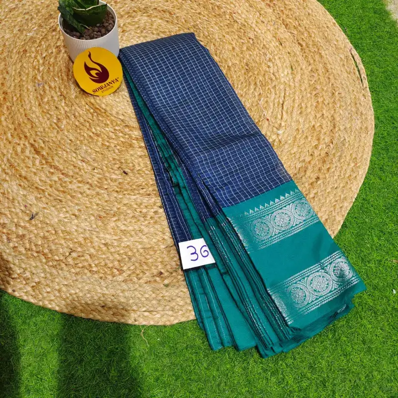 Premium Seiko Gadwal Cotton Sarees - ROYAL036