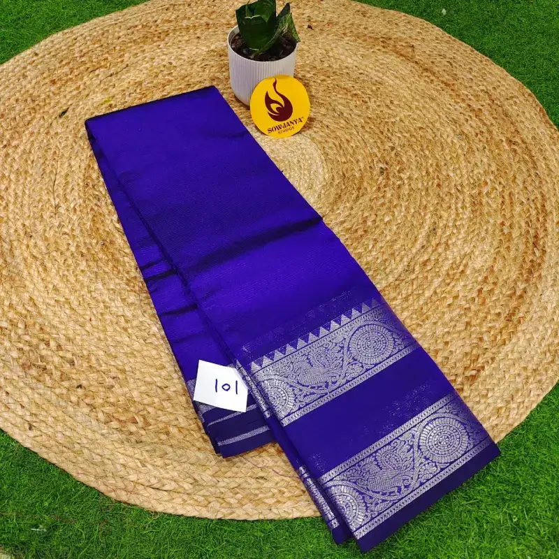 Premium Mangalgiri Sarees  (VIOLET)-  SSMGP0101