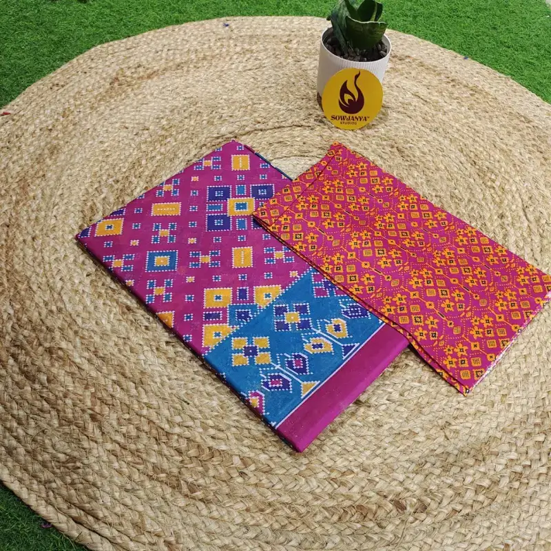 Pure Cotton Sarees With Blouse - HEAT6