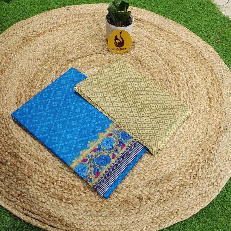 Pure Cotton Sarees With Blouse -  HEAT10