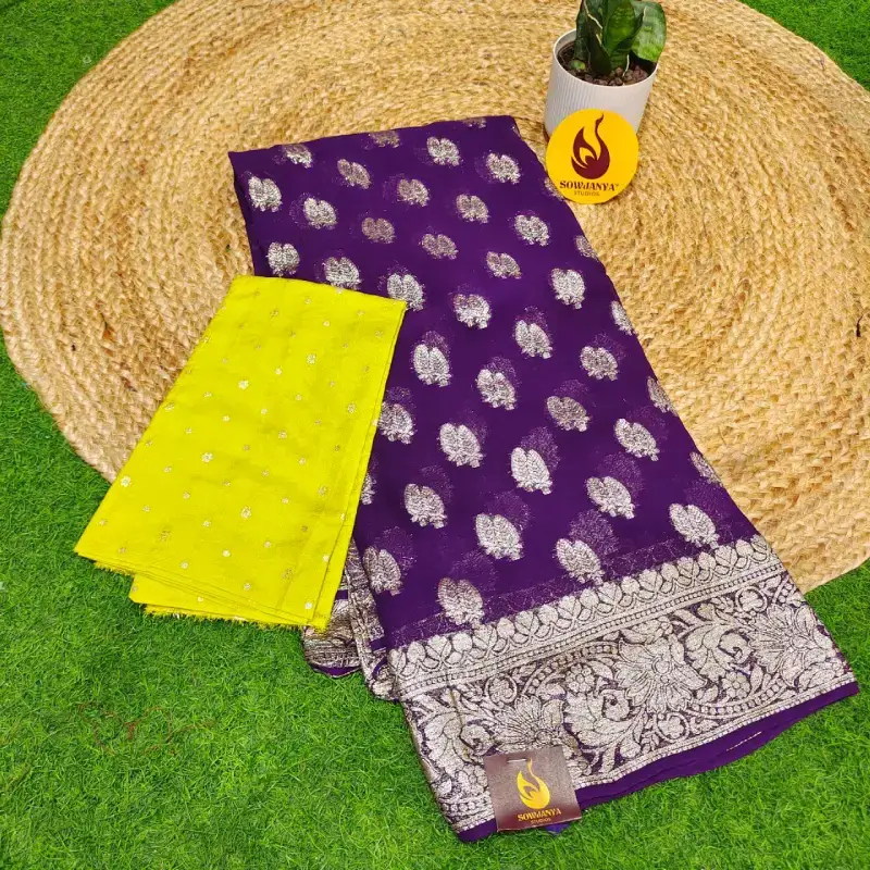 Premium Viscose Crape Georgette Saree - BEST17