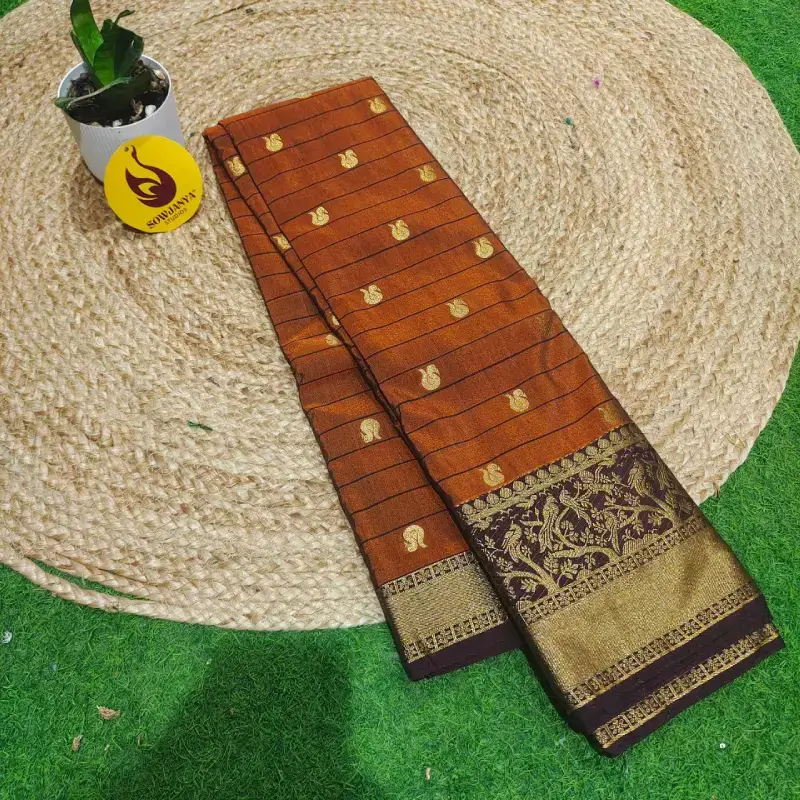 VINTAGE Seiko Gadwal Sarees - FIRE45