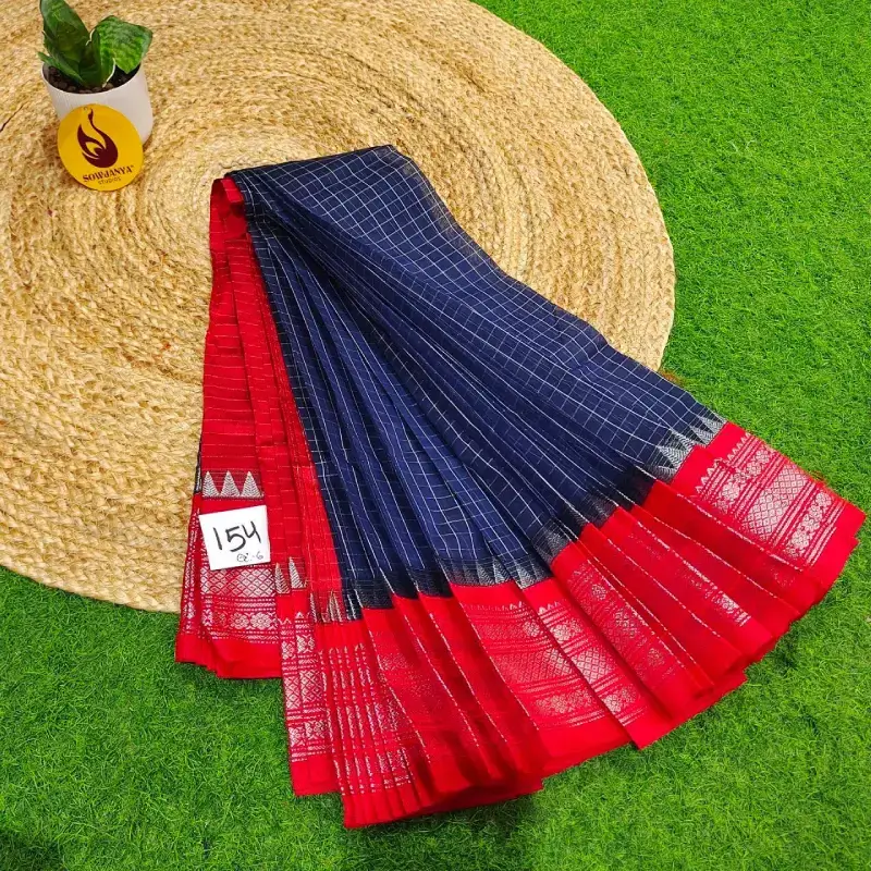 Premium Seiko Gadwal Cotton Sarees - ROYAL154