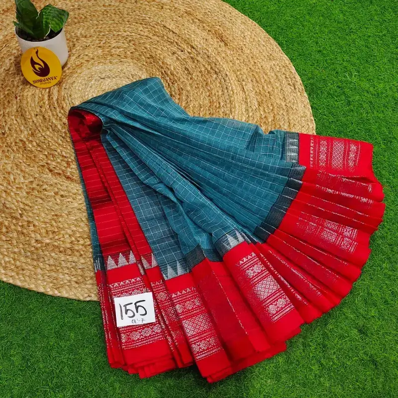 Premium Seiko Gadwal Cotton Sarees - ROYAL155