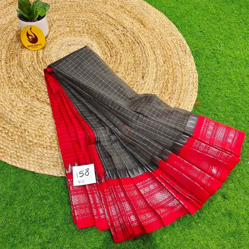 Premium Seiko Gadwal Cotton Sarees - ROYAL158
