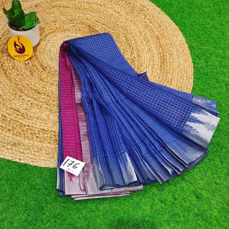 Premium Seiko Gadwal Cotton Sarees - ROYAL176