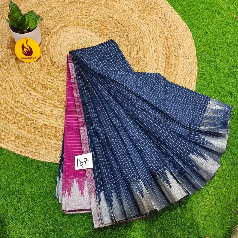 Premium Seiko Gadwal Cotton Sarees - ROYAL187