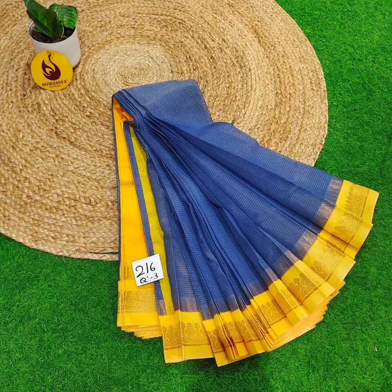 Premium Seiko Gadwal Cotton Sarees - ROYAL216