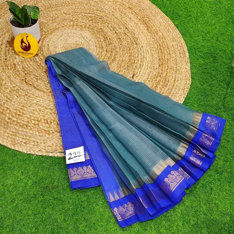 Premium Seiko Gadwal Cotton Sarees - ROYAL222