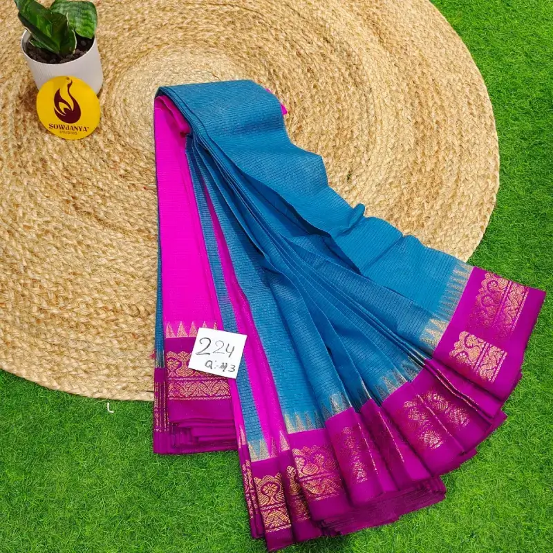 Premium Seiko Gadwal Cotton Sarees - ROYAL224